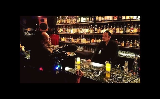 Documentary film shooting at one of the best whisky bars in Tokyo - ''Chasing Whisky, untold story of Jack Daniel's''. 