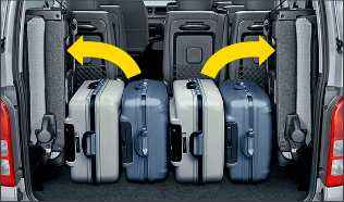 Luggage space, Equipment room, Production van in Japan