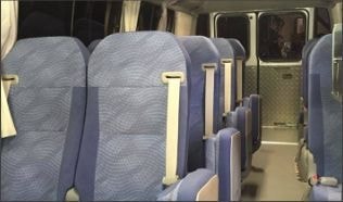 Production bus van Japan Big group Enough room for equipment